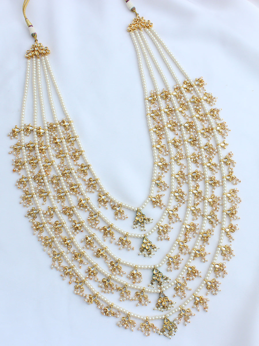 Extra long good layered necklace set, multi-s