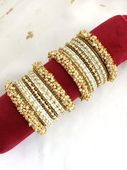 Tania Bangle Set / Stack-White