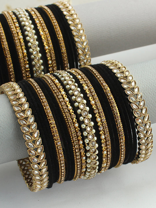 Eshal Bangle Set / Stack-Black