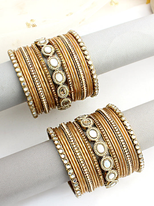 Pia Bangle Set / Stack-gold