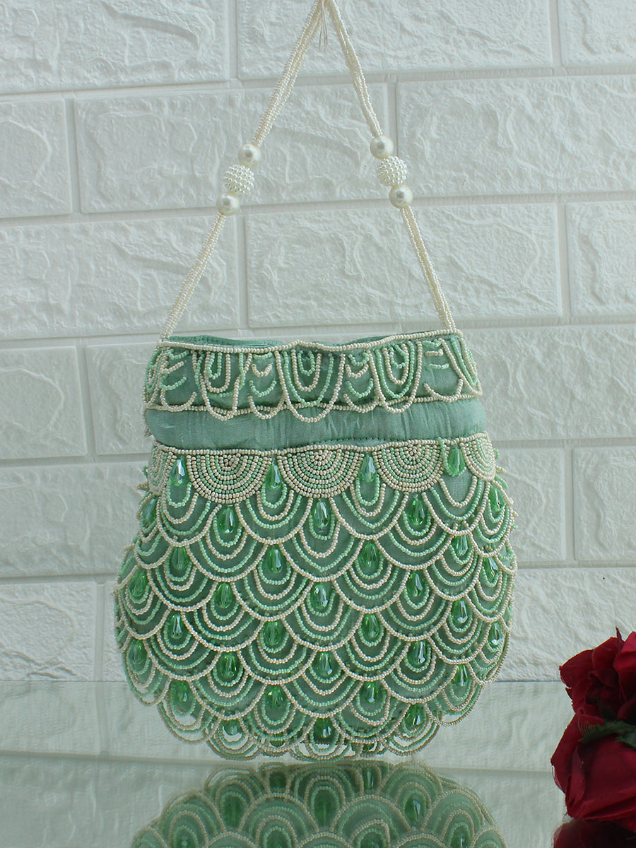 Navya Potli Bag-Mint Green