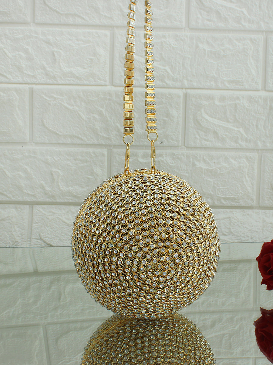 Raha Ball Clutch Bag-Gold