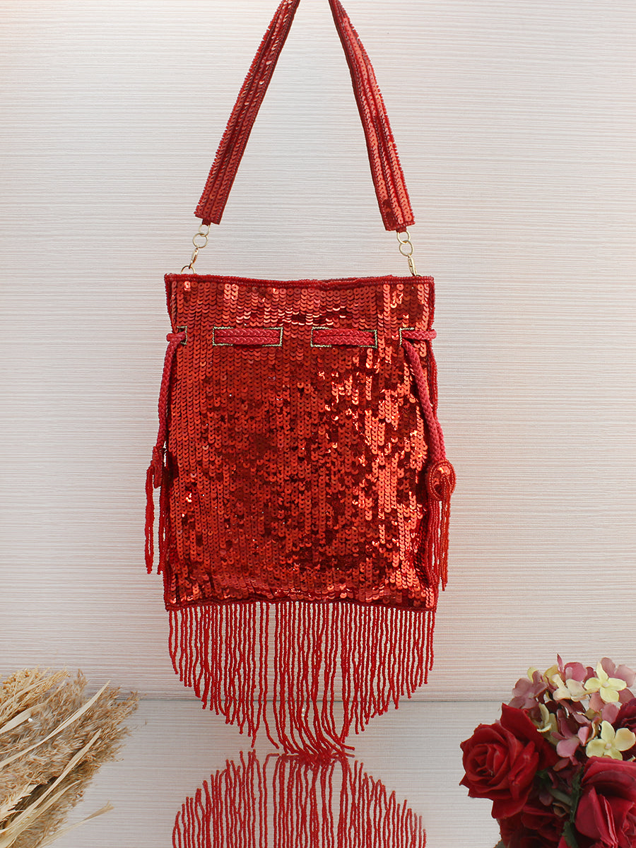 Virisha Potli Bag-Maroon