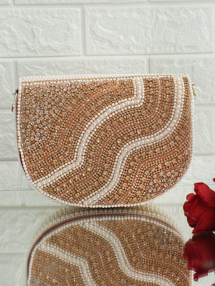 Rimaya Flap Bag - Rose gold