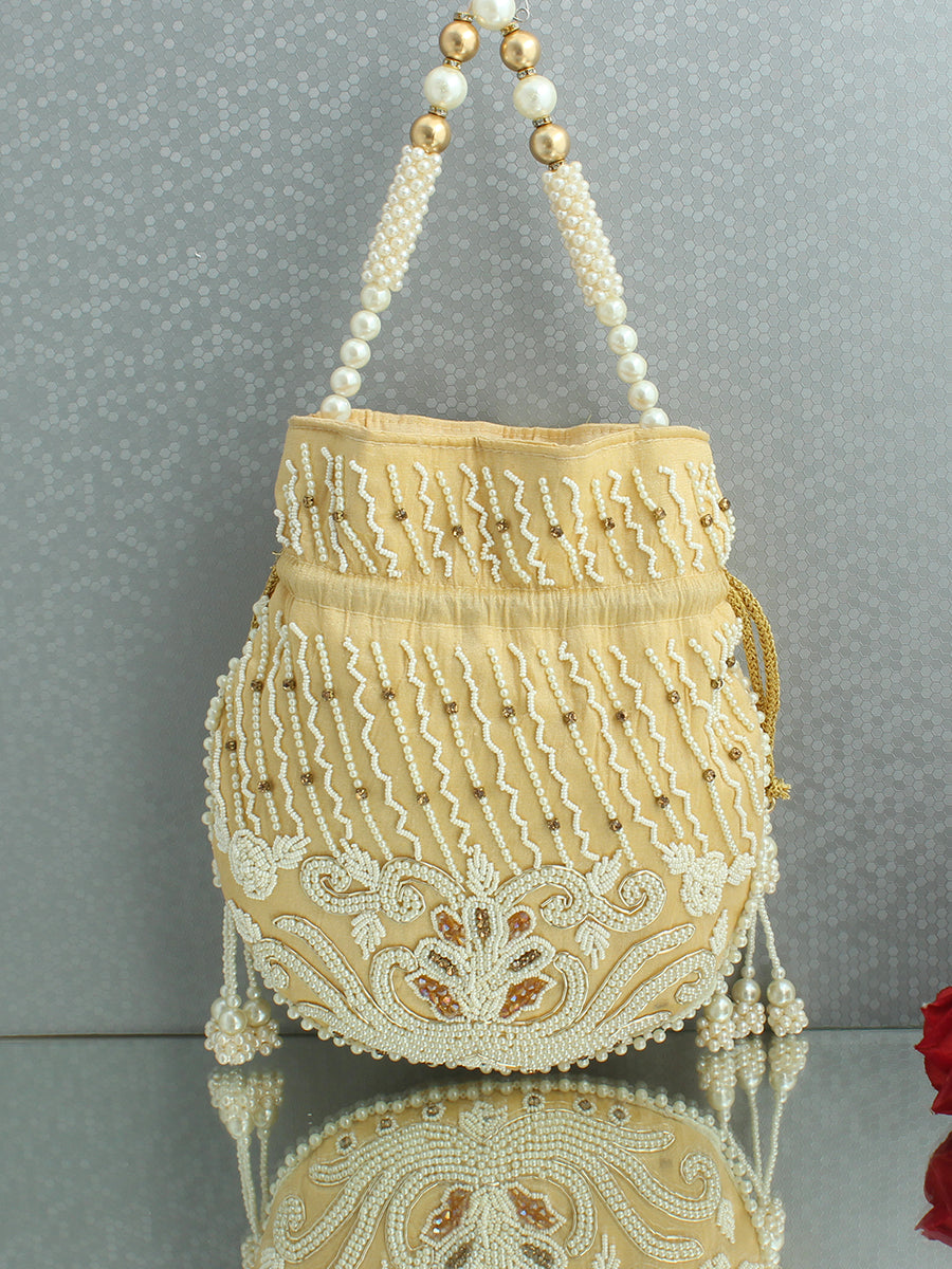 Manya Potli Bag-Beige