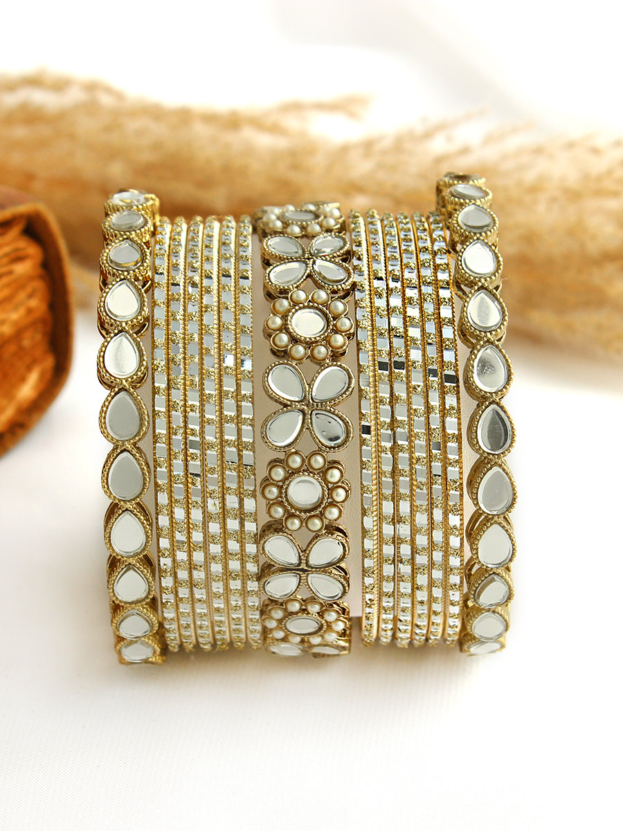 Nirvi Mirror Bangle Set / Stack