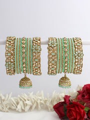 Sejal Bangle Set / Stack-Mint Green