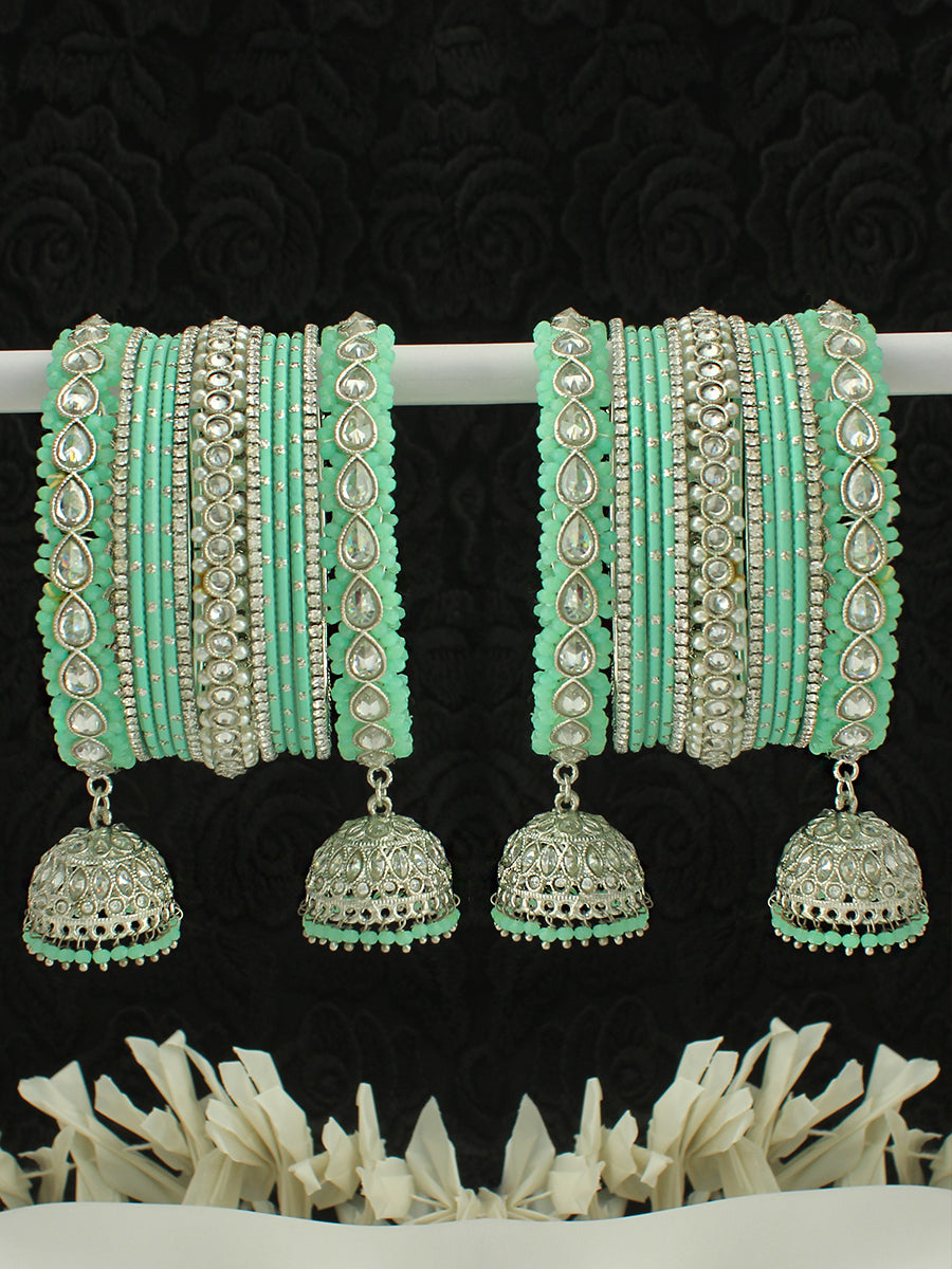 Twisha Bangle Set / Stack-Mint Green
