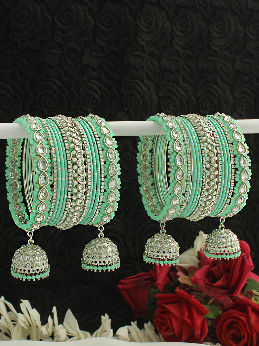 Twisha Bangle Set / Stack-Mint