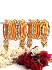 Nivika Bangle Set / Stack -Peach