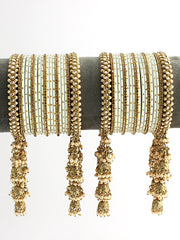 Ashna Bangle Set / Stack-White