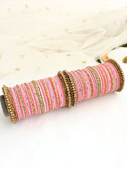 Samia Bangle Set / Stack-Pastel Pink