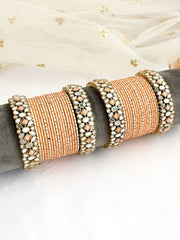 Anima Bangle Set / Stack-Peach
