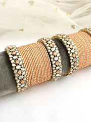 Anima Bangle Set / Stack -Peach