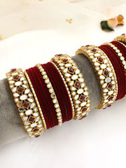 Aisha Bangle Set / Stack-Maroon