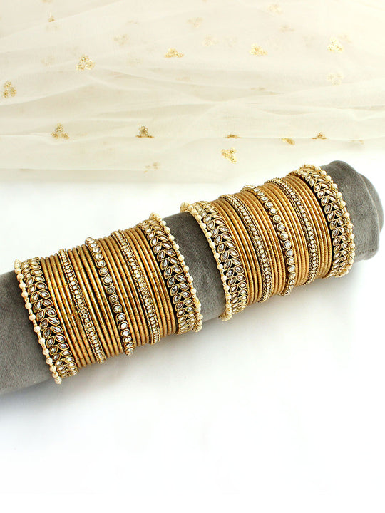 Surveen Bangle Set / Stack-Gold