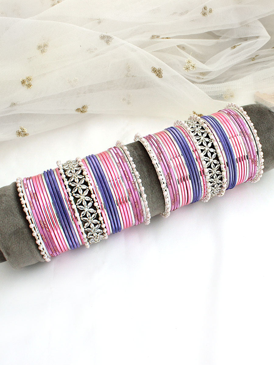 Krishvi Bangle Set / Stack-Pink