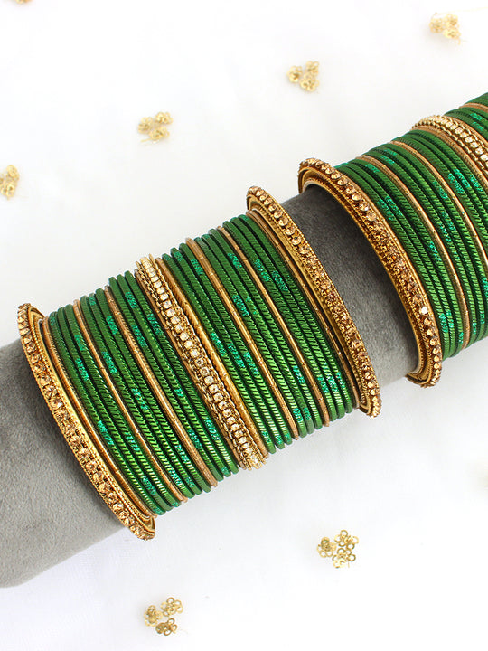 Sanjita Bangle Set / Stack-Green