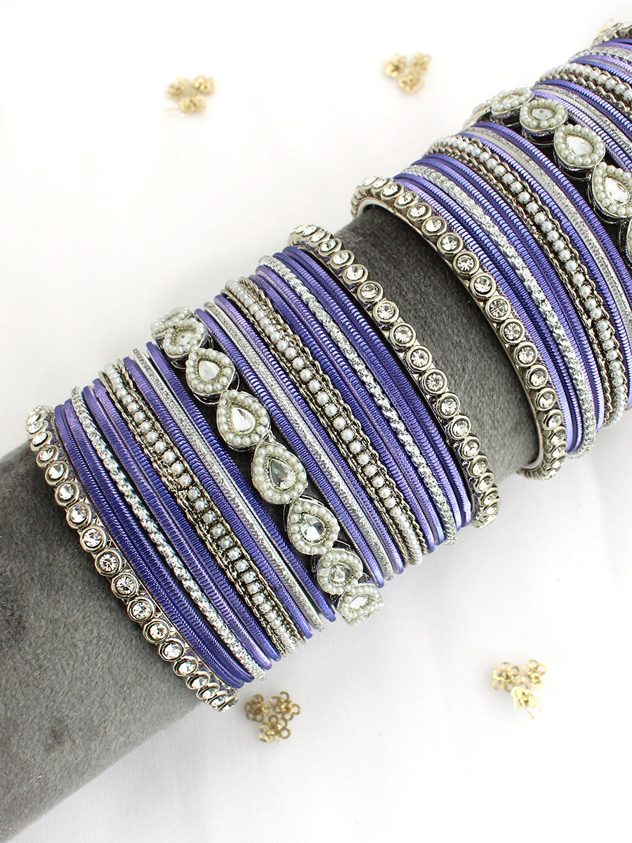 Raha Bangle Set / Stack -Lavender