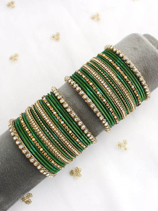 Amira Bangle set-green