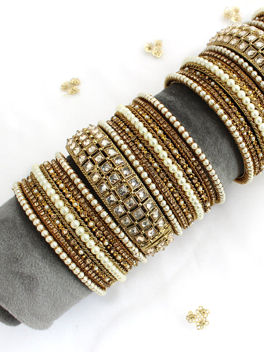 Aarzoo Bangle Set / Stack-gold