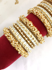 Tania Bangle Set / Stack-white