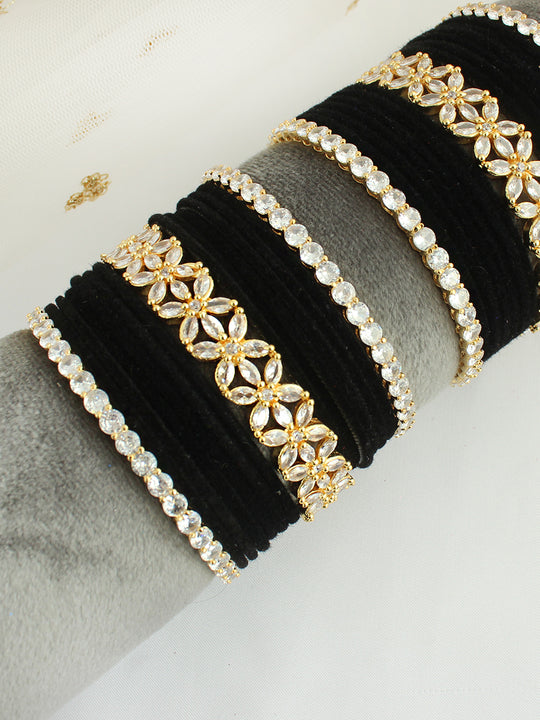 Sumona Bangle Set / Stack-black