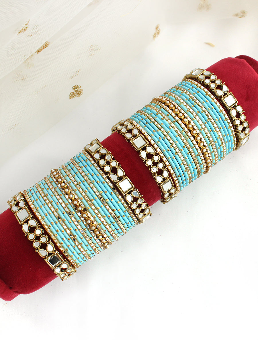 Shiza Bangle Set / Stack-Turquoise