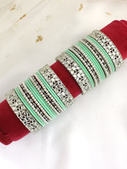 Dishita Bangle Set / Stack-Mint Green