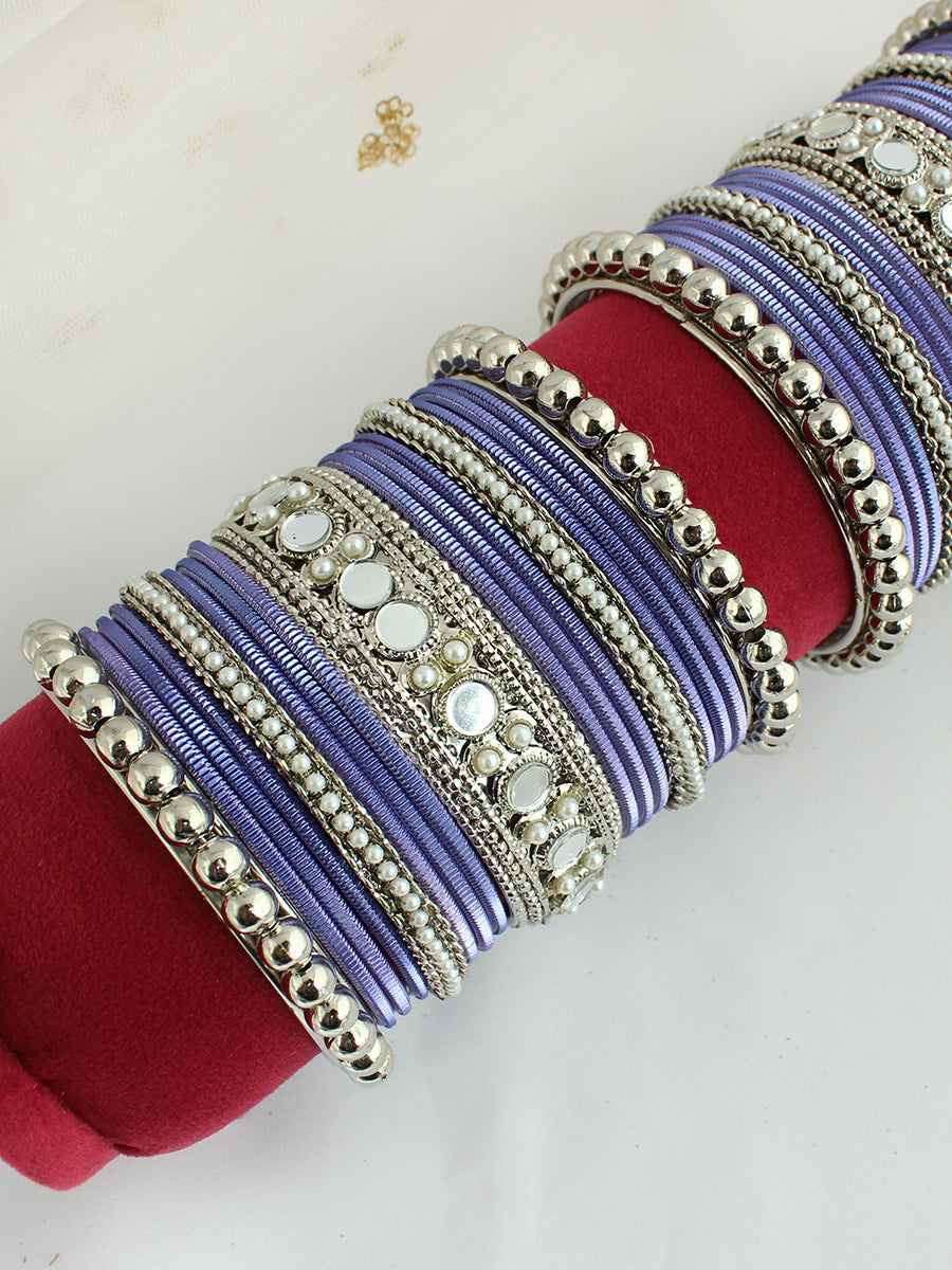 Shrivi Bangle Set / Stack-Lavender