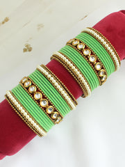 Izna Bangle Set / Stack-Mint Green