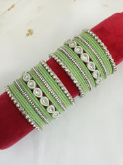 Mishali Bangle Set / Stack-Mint Green