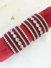 Aleena Bangle Set / Stack-Purple