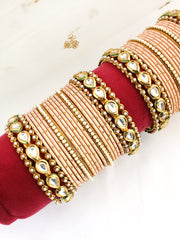 Shaira Bangle Set / Stack-Peach