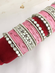 Navika Bangle Set / Stack-Pastel Pink