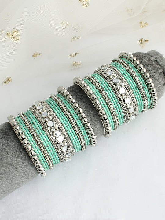 Seerat Bangle Set / Stack -Mint Green