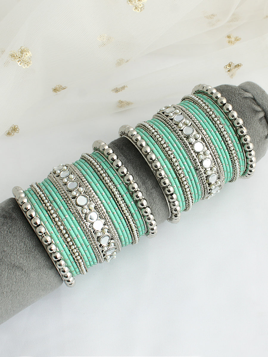 Seerat Bangle Set / Stack -Mint Green