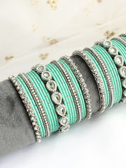 Ashita Bangle Set / Stack-Mint green
