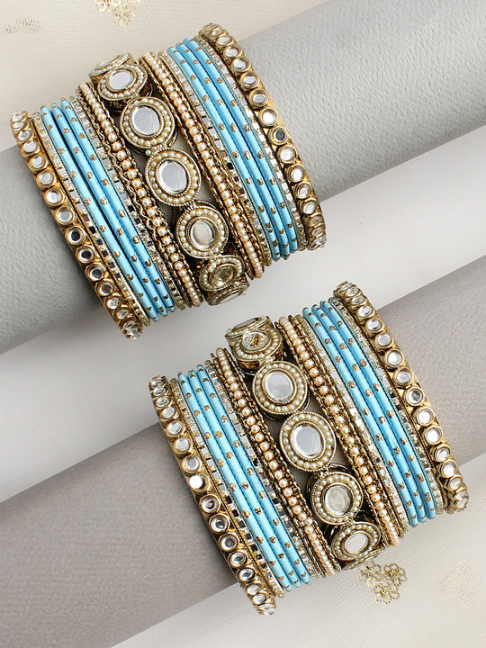 Ditvi Bangle Set / Stack-Turquoise