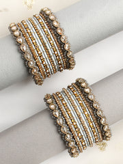 Brishti Bangle Set / Stack -Gray
