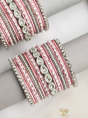 Mahi Bangle Set / Stack  - PASTEL PINK