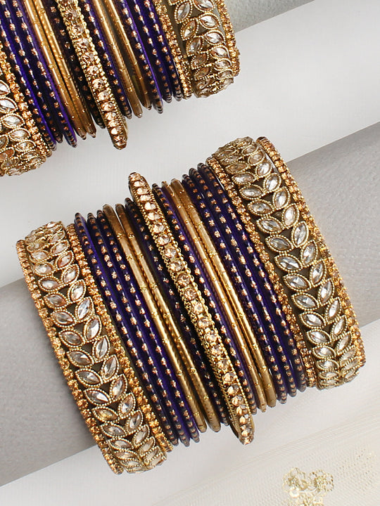 Mrinali Bangle Set / Stack -Purple