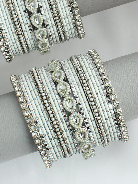 Kiana Bangle Set / Stack-White