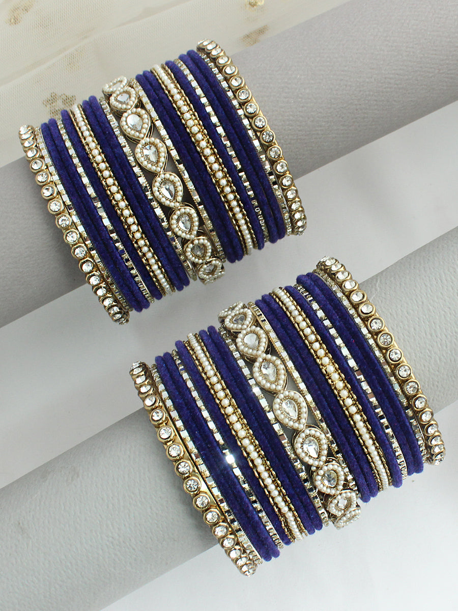 Udita Bangle Set / Stack-Blue