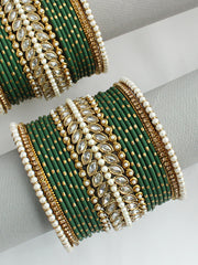 Manya Bangle Set / Stack-Green