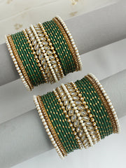 Manya Bangle Set / Stack-Green