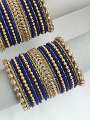 Meenaz Bangle Set / Stack-Blue