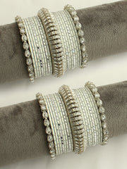 Krisha Bangle Set / Stack-White