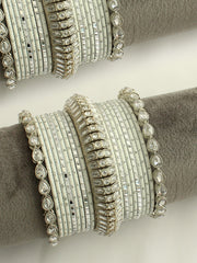 Krisha Bangle Set / Stack-White