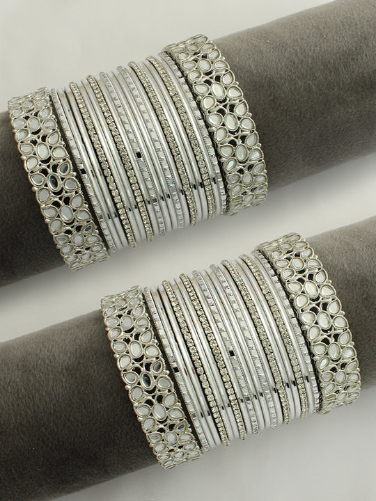 Pravya Bangle Set / Stack-Silver